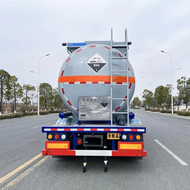 30 cbm sulfuric acid hydrochloric acid transport truck Back Image