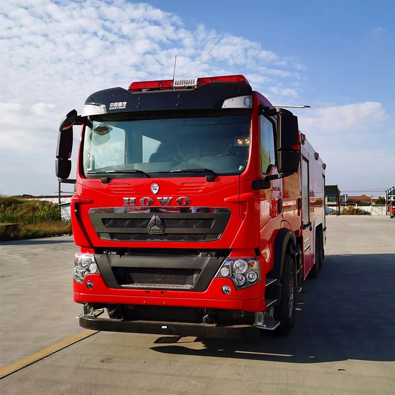 Howo 6x4 15ton Water Tank fire fighting truck Front View