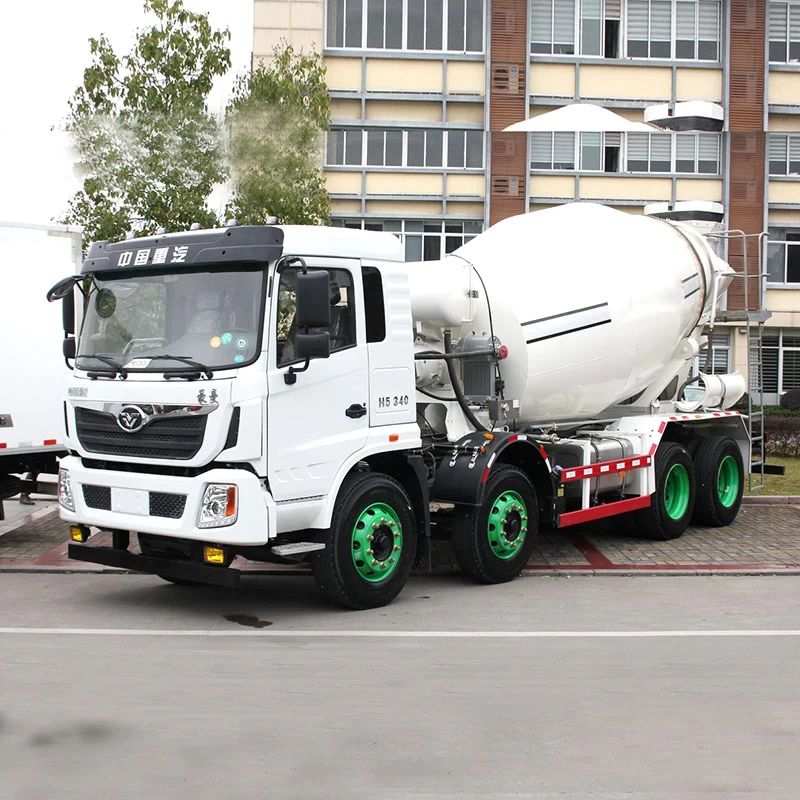 Howo 8 cbm 8*4 concrete mixer truck Oblique Front View