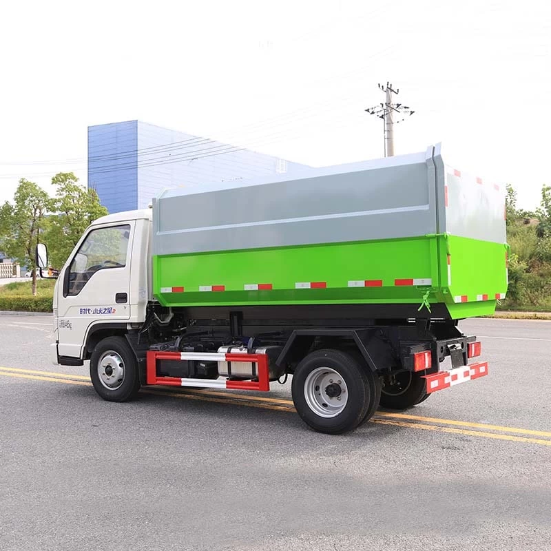 FOTON high quality automated side loader garbage truck Oblique Back Plot