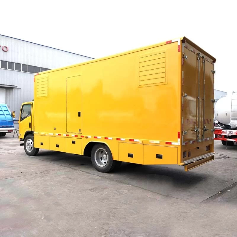 Isuzu 150KW rescue vehicle Power Supply Truck Oblique Back Plot