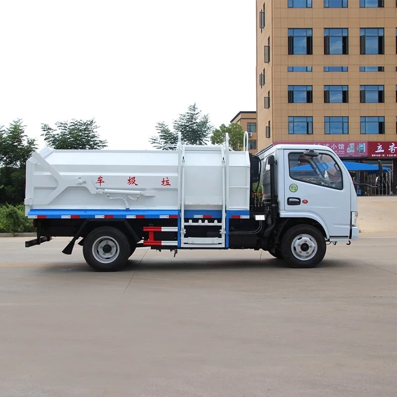 SINOTRUK hydraulic carbon steel 6*4 refuse transfer truck Front Side View
