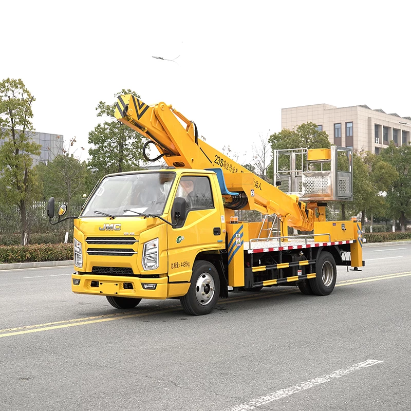 JMC 18m Truck Mounted Aerial Working Platform with Bucket Oblique Front View