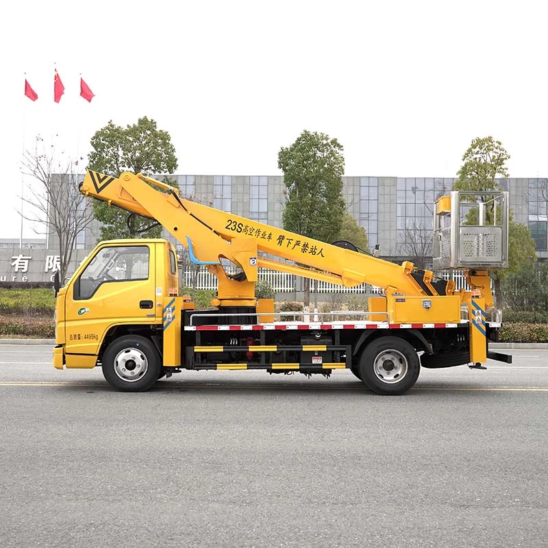 JMC 18m Truck Mounted Aerial Working Platform with Bucket Front Side View
