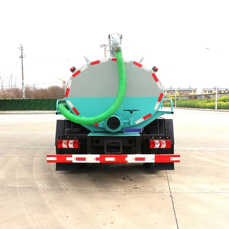 FAW 5000L manual vacuum pump fecal suction truck Back Image
