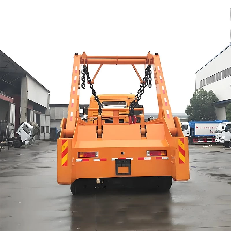 Shacman 17 CBM Swing Arm Trash Truck Back Image