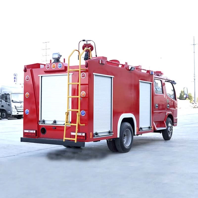 DongFeng 4x2 2000 Liters Fire Fighting Truck Oblique Back Plot