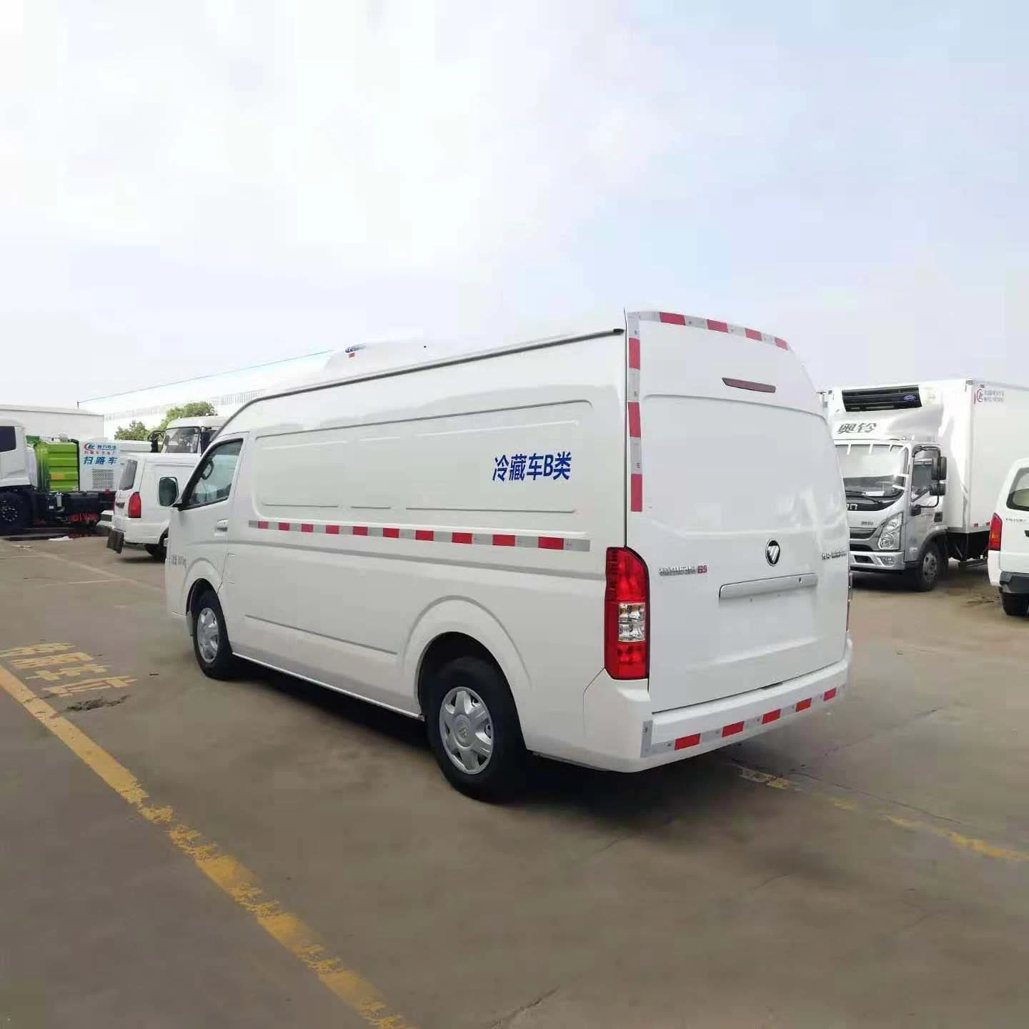 Foton mini refrigerated refrigerator freezer truck Oblique Back Plot