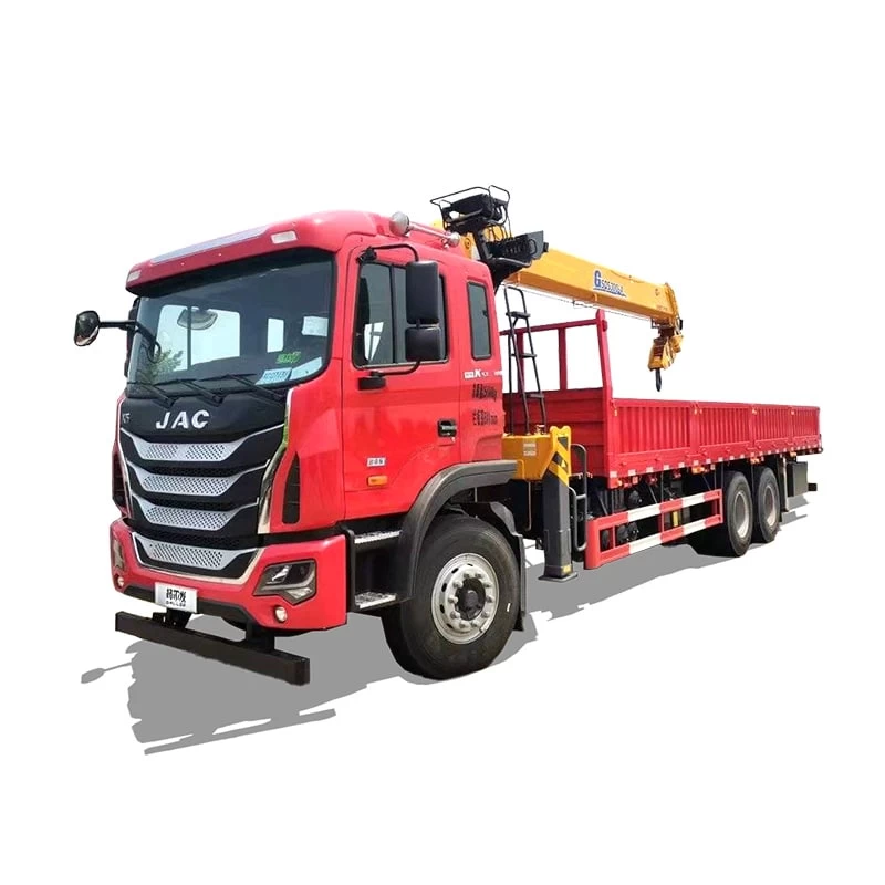 JAC 6*4 cargo truck 10tons straight mounted crane truck Thumbnail 
