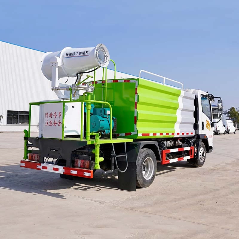 HOWO 5000 Liter 4x2 Water Tank Truck With Bowser Oblique Back Plot