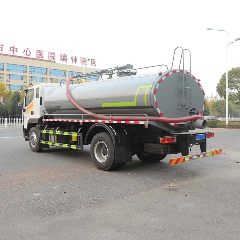 FOTON 15000L toilet septic tank sewage suction truck Oblique Back Plot