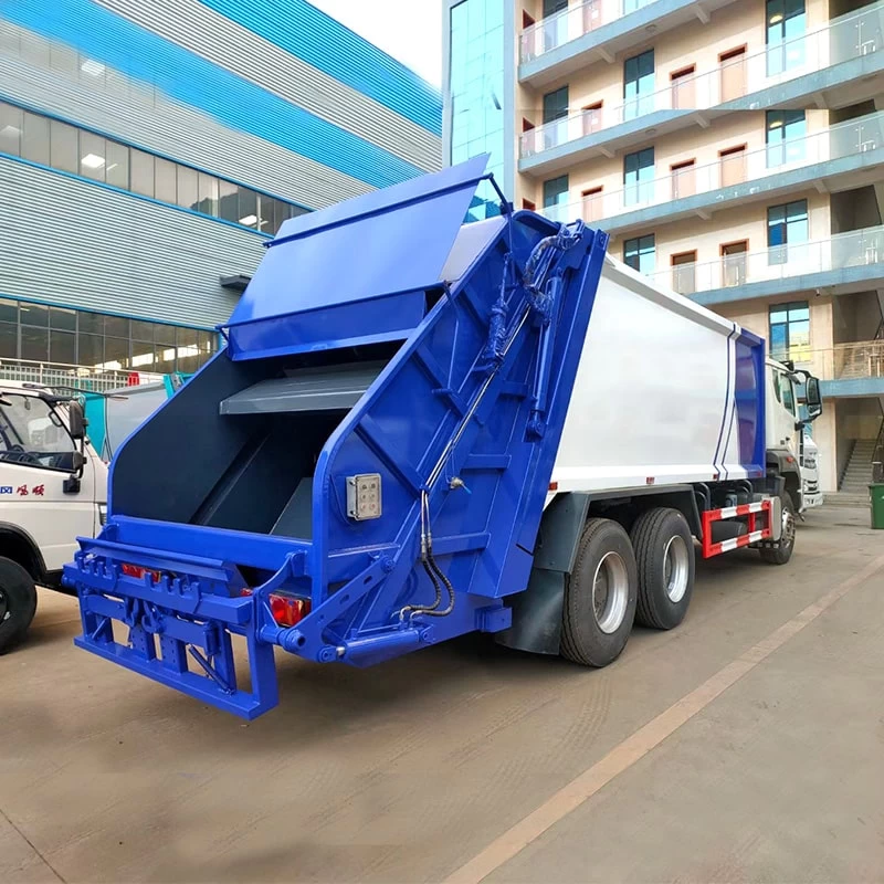Sinotruck New or Used 20 CBM Garbage Compactor Truck Price Oblique Back Plot
