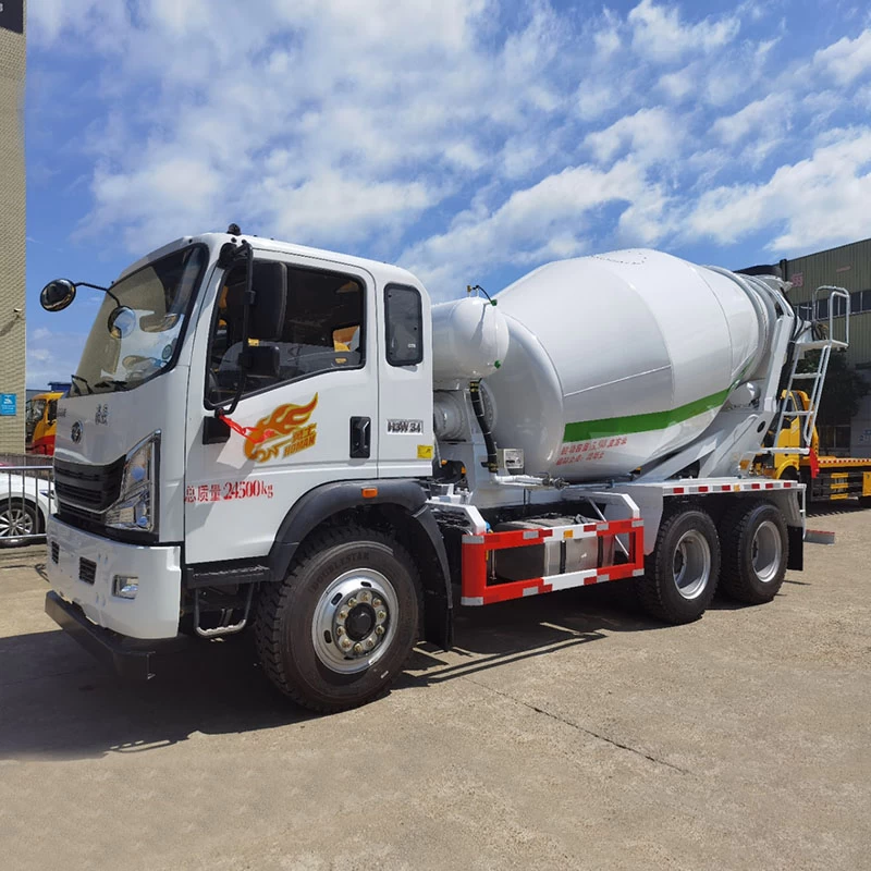 HOWO 10 construction machine cement small mobile mixer truck Oblique Front View
