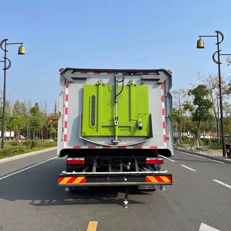 Dongfeng cheap price 4*2 6 wheels road sweeper truck Back image