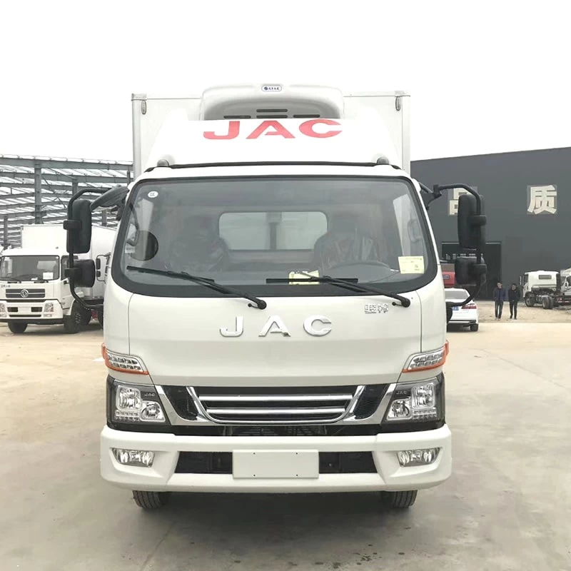 JAC 18m3 small mini meet vegetable refrigerated trucks Front View
