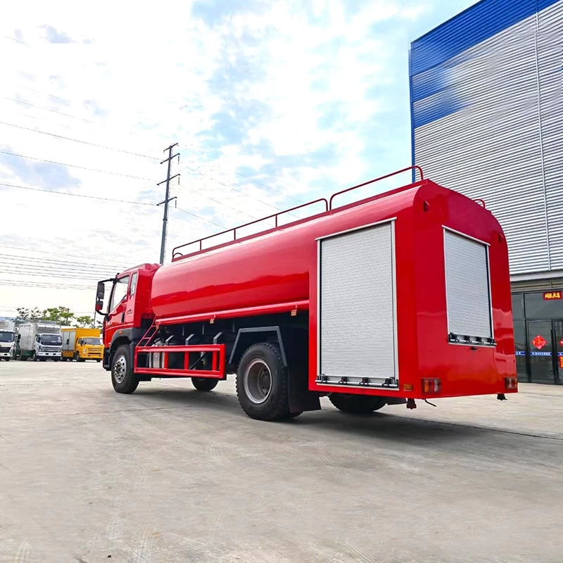 SINOTRUK new or used 10cbm water tank fire fighting truck Oblique Back Plot
