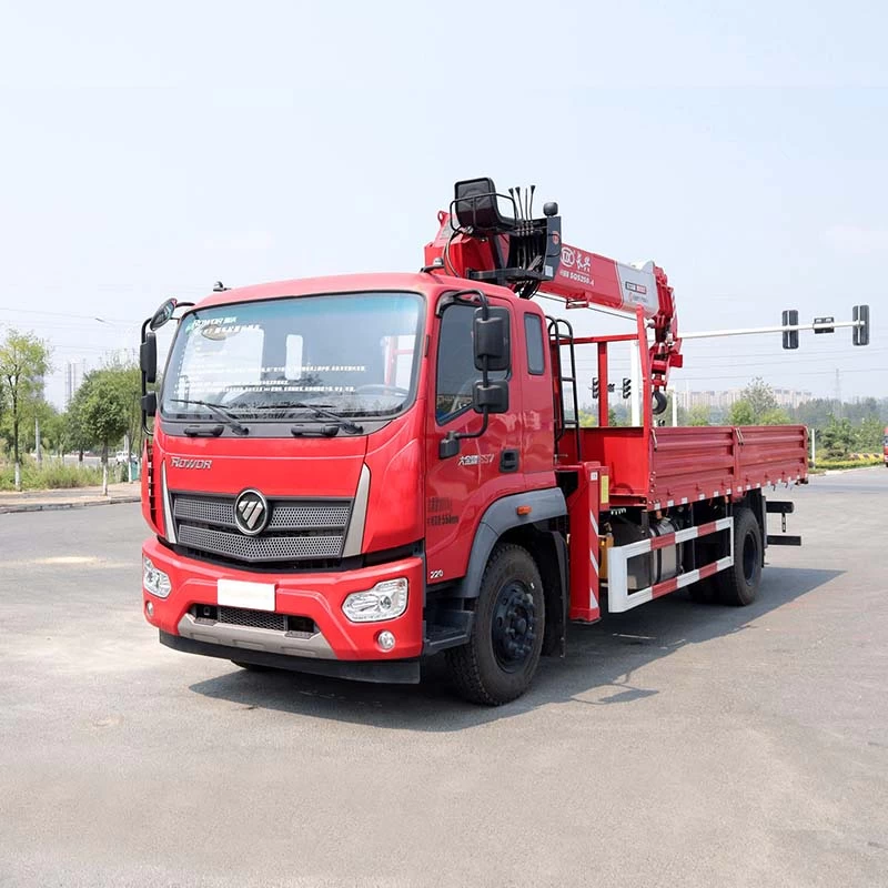 FOTON 10 ton straight arm Mobile Truck Mounted Crane Oblique Front View