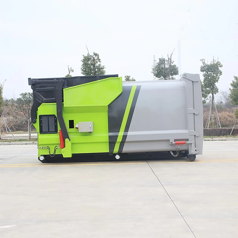 8cbm mobile hook arm compressed garabge truck Oblique Front View