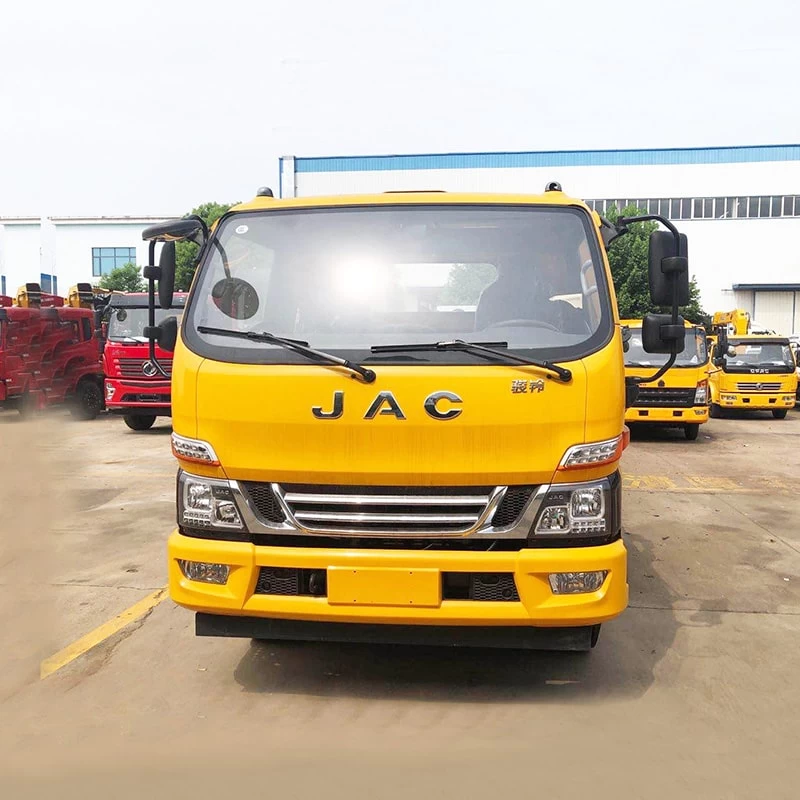 Jac diesel 5 ton 6 ton flatbed wrecker tow truck Front View 