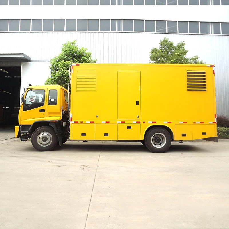 Isuzu 250kw Emergency Electric Power Truck Front Side View