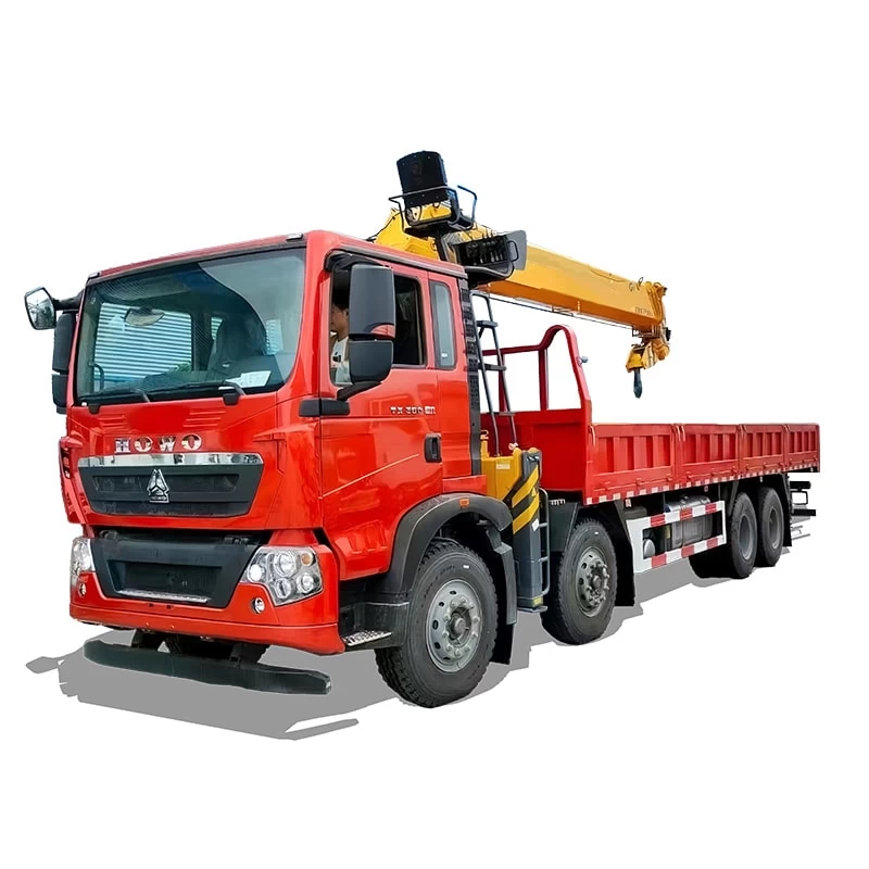 Howo 6x4 Dump 14 Ton Telescopic Boom Crane Truck Price Thumbnail
