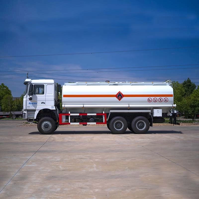 Shacman 6x6 25000 liters fuel oil truck tanker Front Side View 