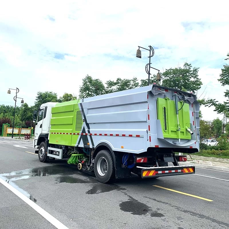 BYD pure electric road sweeper truck with high-pressure Oblique back plot