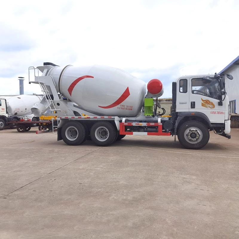 HOWO 10 construction machine cement small mobile mixer truck Front Side View
