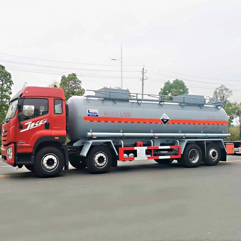 FAW 20 ton 8*4  acetic phosphoric solution transport truck  Front Side View
