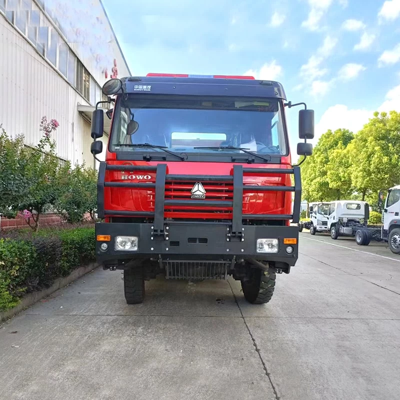 Howo 6 Wheels Drive 16000L Fire Truck for Sale Front View
