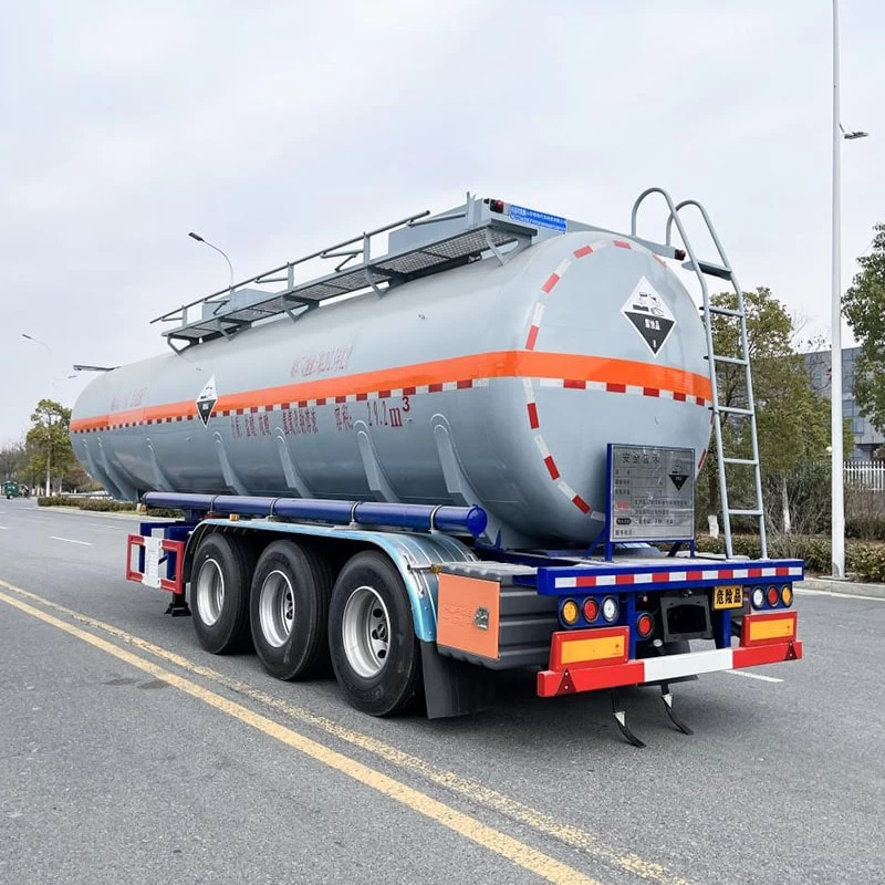 30 cbm sulfuric acid hydrochloric acid transport truck Oblique Back Plot