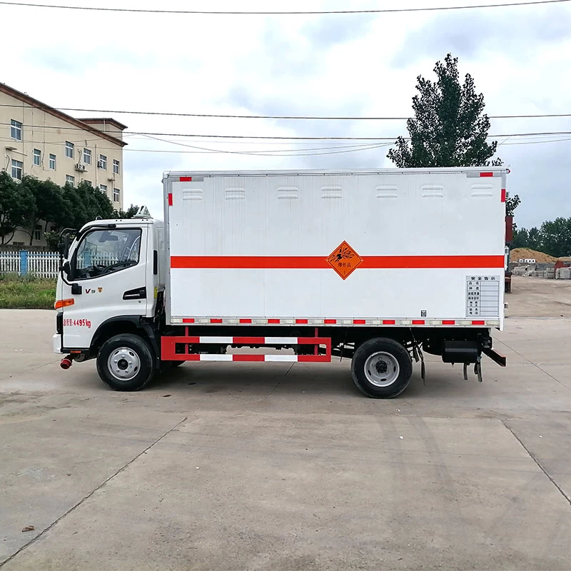 JAC 4*2 cargo flammable liquid container transport truck Front Side View