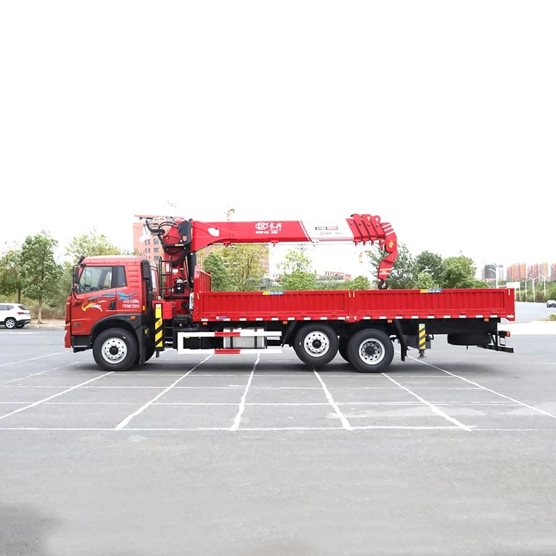 FAW 17.8 meter telescopic boom truck mounted crane Front Side View