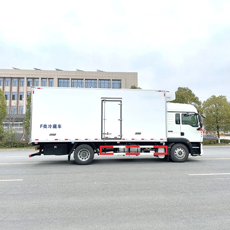 HOWO 42m3 right hand drive refrigerator truck for good sale Front Side View
