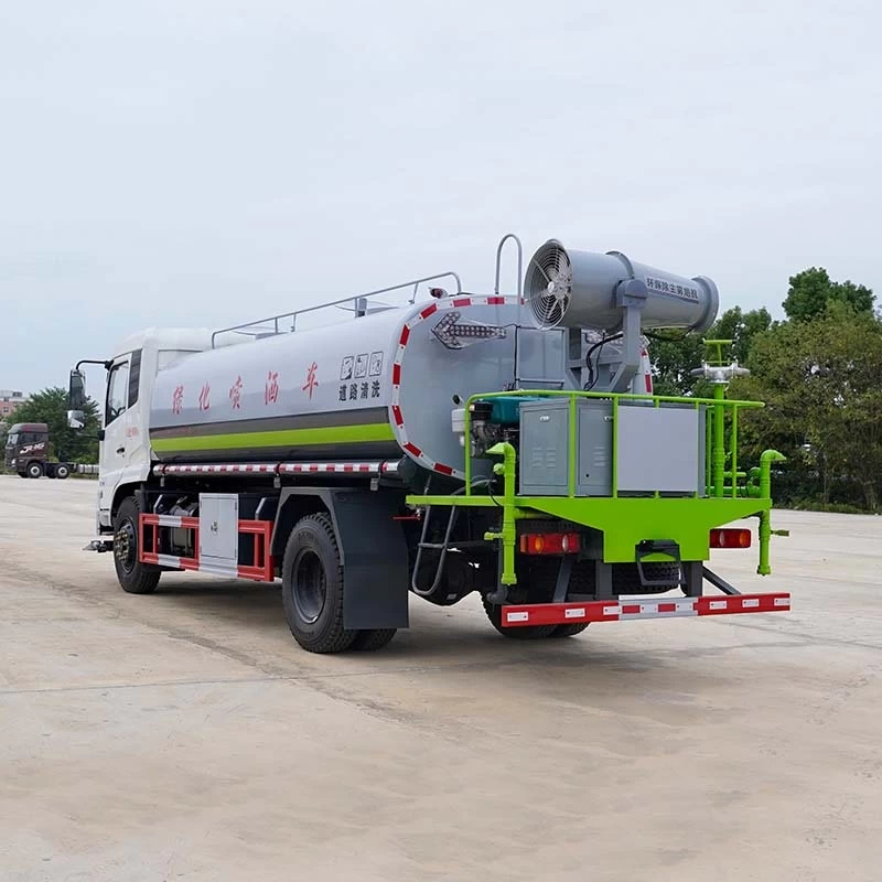 DongFeng 13000 liters water tanker truck Oblique Back Plot