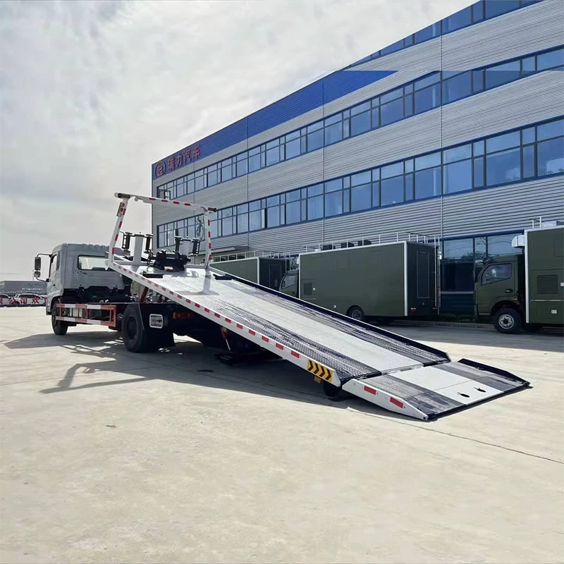 Dongfeng 10 Ton Tow Truck Wrecker Oblique Back Plot 