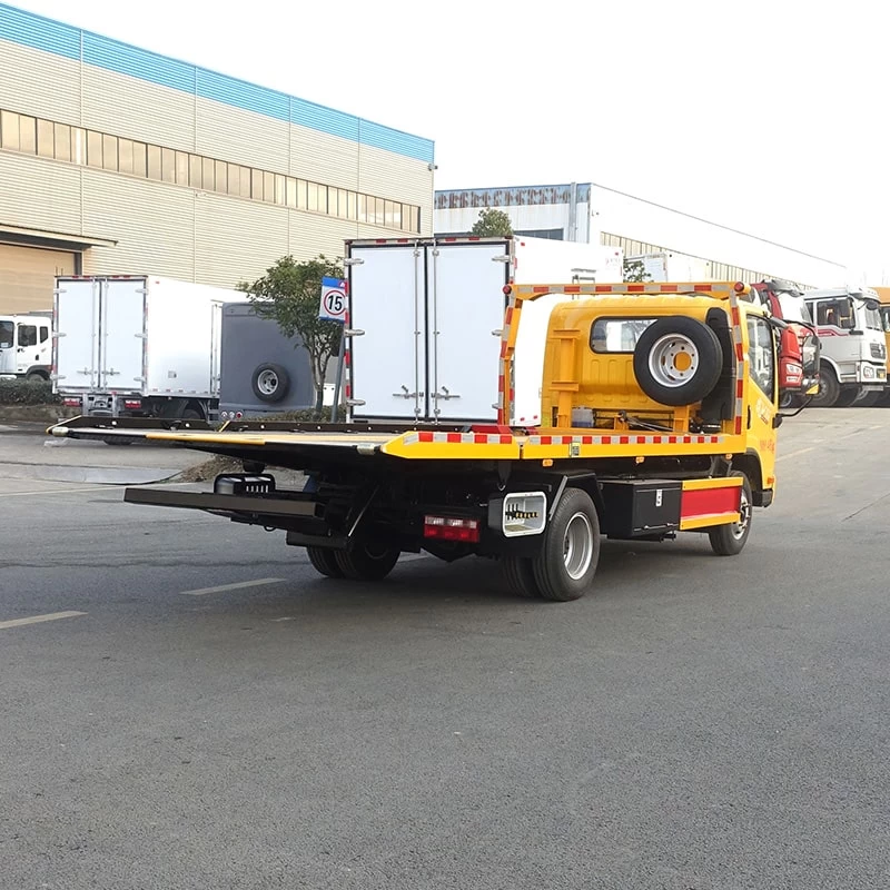5 ton 4*2 FAW wrecker truck with wrecker bed for sale Oblique Back Plot