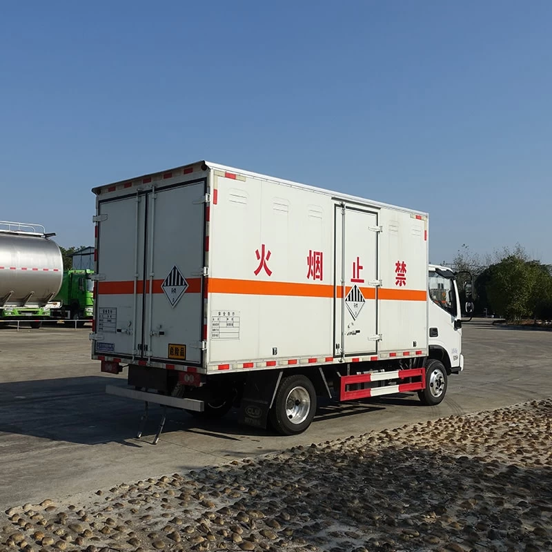 Foton 4*2 flammable gas powered fireworks transporter cart Oblique Back Plot 
