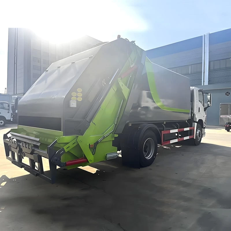 Howo 16CBM 17CBM 18CBM efuse Waste Trash Collection Truck Oblique Back Plot