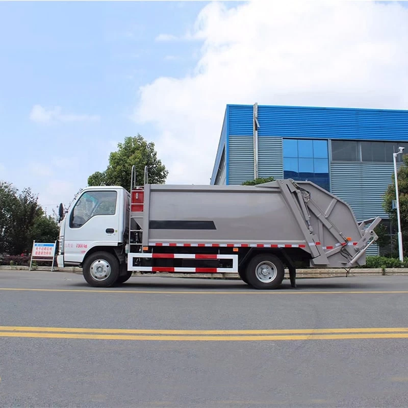 New or Used ISUZU 5CBM Compactor Garbage Truck for Sale Front Side View