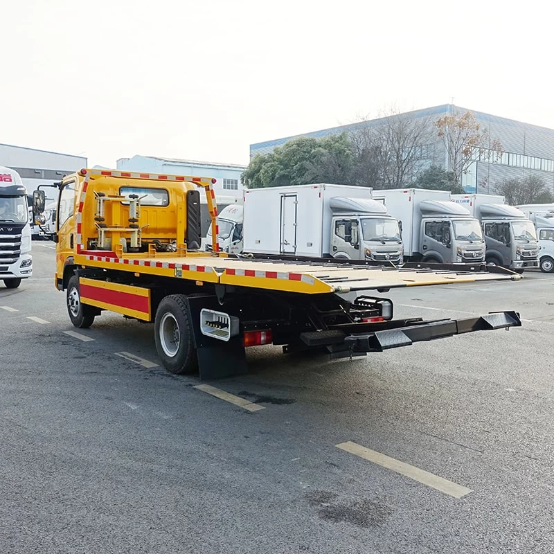 SINOTRUK 8 ton euro 2 3 4 5 flatbed wrecker with crane Oblique Back Plot
