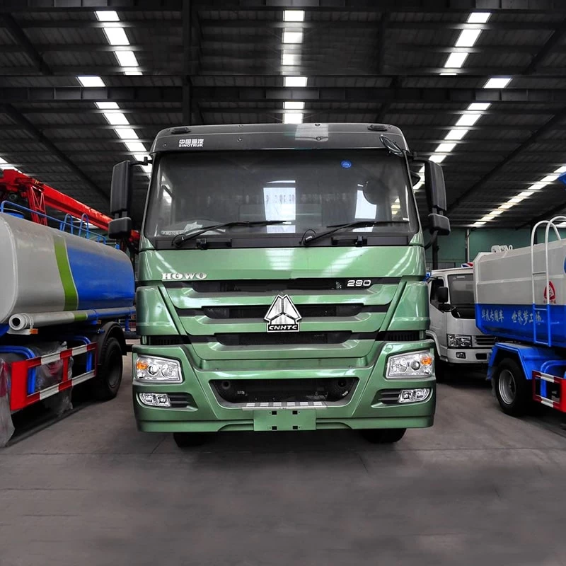 Howo Heavy 10Ton Skip Loader Garbage Truck Price Front View