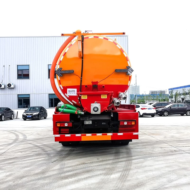 SHACMAN  8*4 33cbm sewage suction cleaning truck Back Image