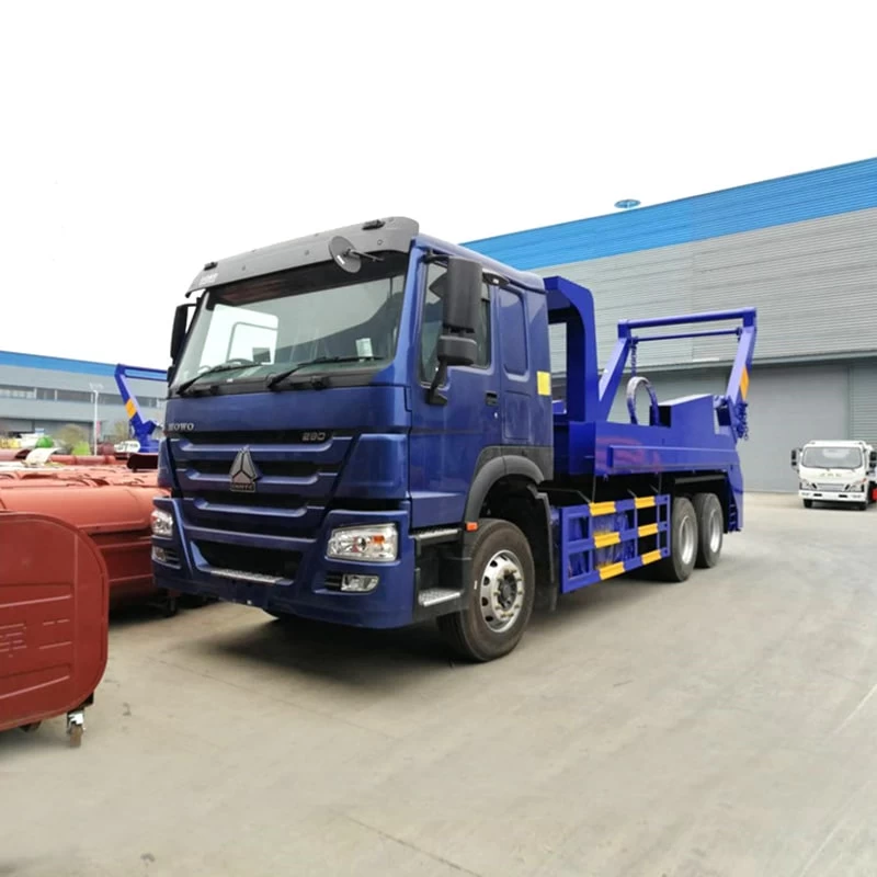 SINOTRUCK HOWO 20/18 CBM Swing Arm Garbage Collection Truck Oblique Front View
