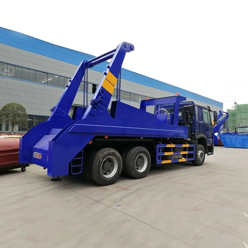 SINOTRUCK HOWO 20/18 CBM Swing Arm Garbage Collection Truck Oblique Back Plot 
