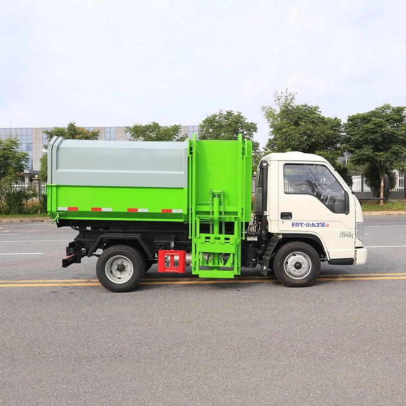 FOTON high quality automated side loader garbage truck Oblique Front View