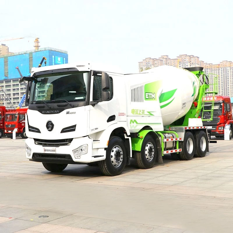 Shacman 8CBM Concrete Mixer Truck 8x4 Concrete Pump Truck Oblique Front View

