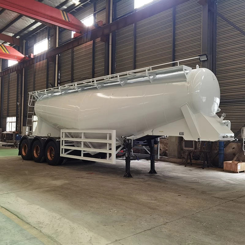 28cbm semi-trailer bulk cement powder tanker truck for sale Oblique Back Plot