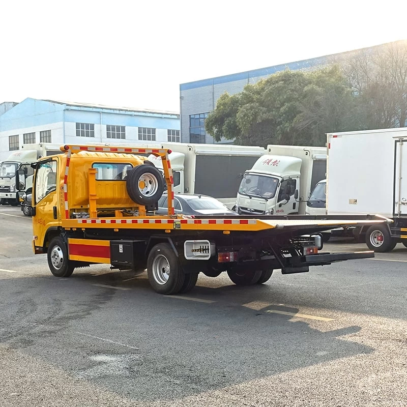 ISUZU 3 ton japanese wrecker truck tow trucks wreckers Oblique Back Plot
