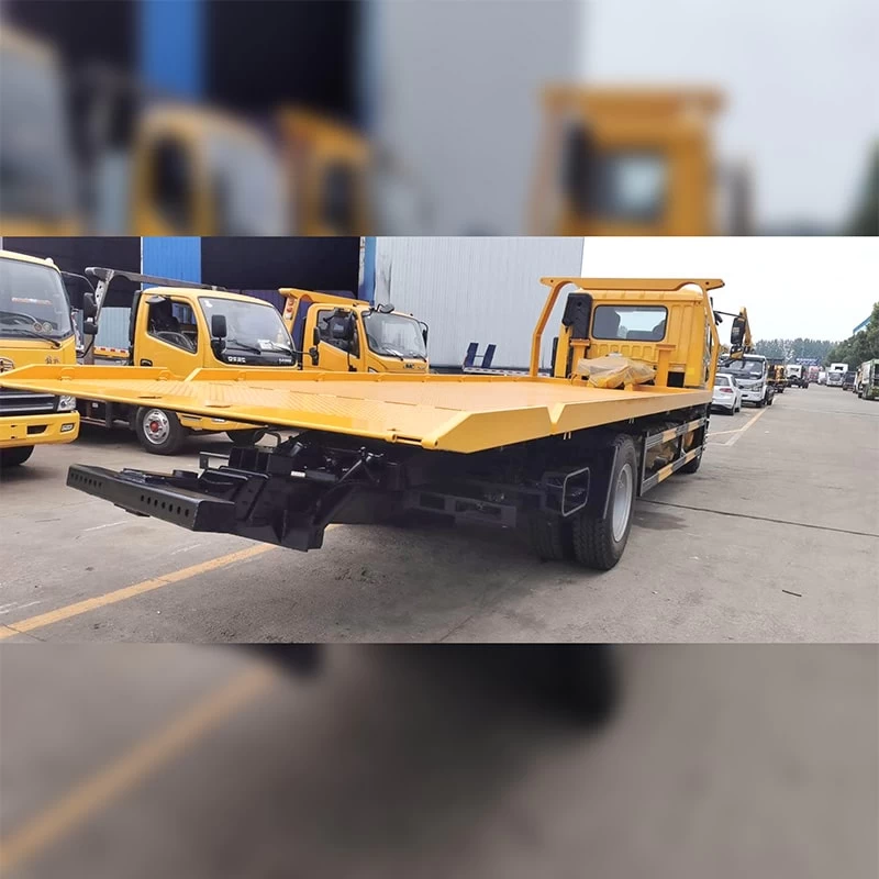 Faw 10ton flatbed road wrecker tow truck Oblique Back Plot 